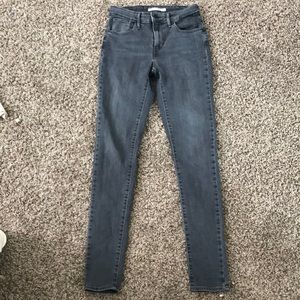 Levi’s 721 dark grey high waisted skinny jeans